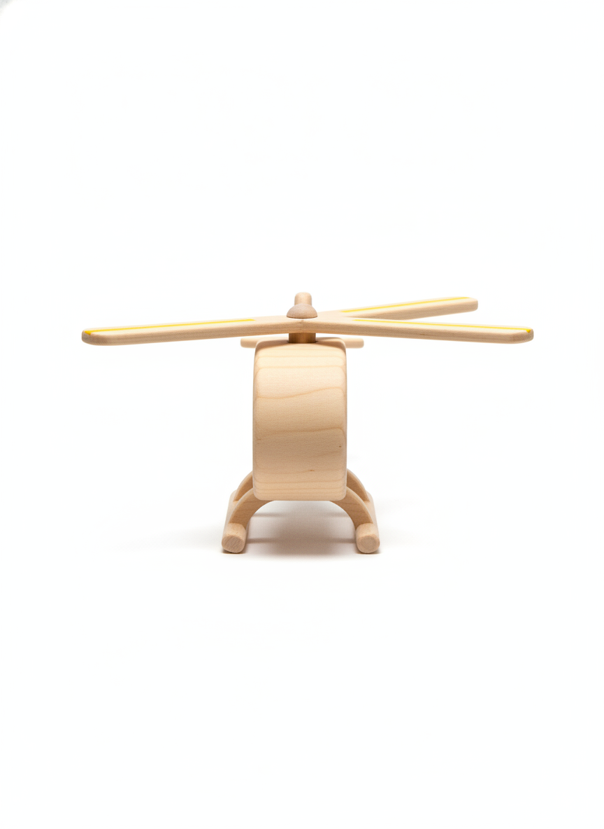 Toy Vehicles Minimalist Wooden Helicopter