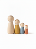 Dolls and Doll Accessories Wooden Peg Doll Family Set