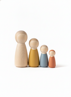 Dolls and Doll Accessories Wooden Peg Doll Family Set