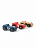 Toy Vehicles Wooden Race Car Trio