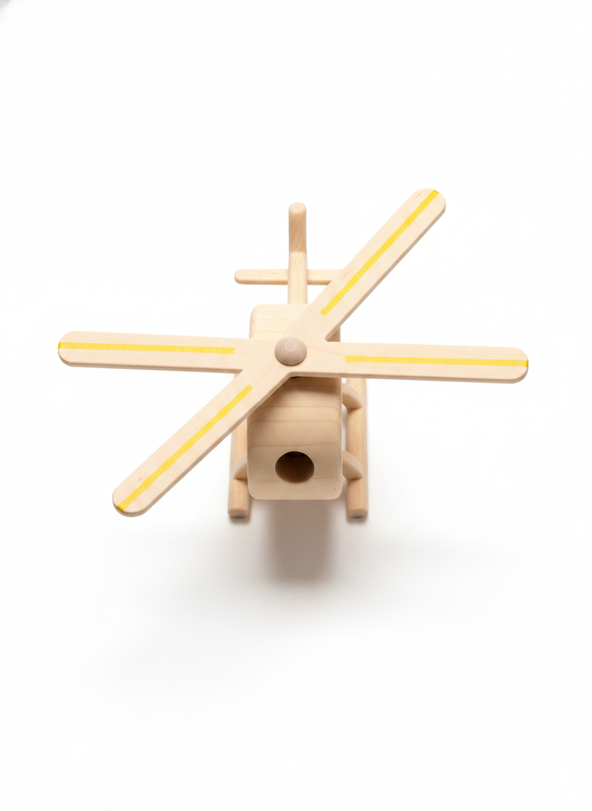 Toy Vehicles Minimalist Wooden Helicopter
